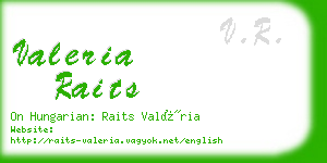 valeria raits business card